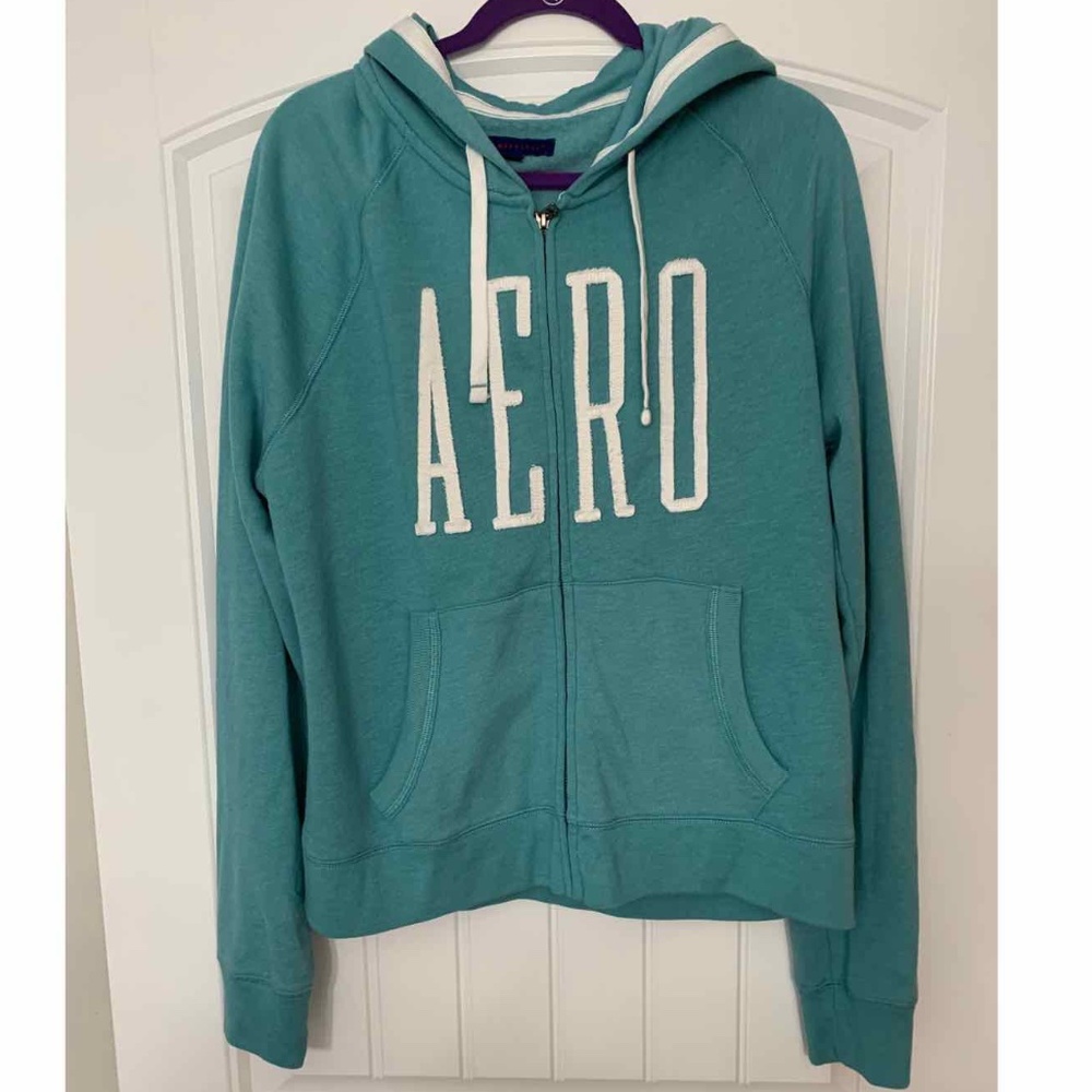 Aeropostale Hooded Sweatshirt Hoodie Mint Green